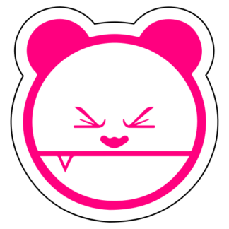 Mad Panda Sticker (Hot Pink)